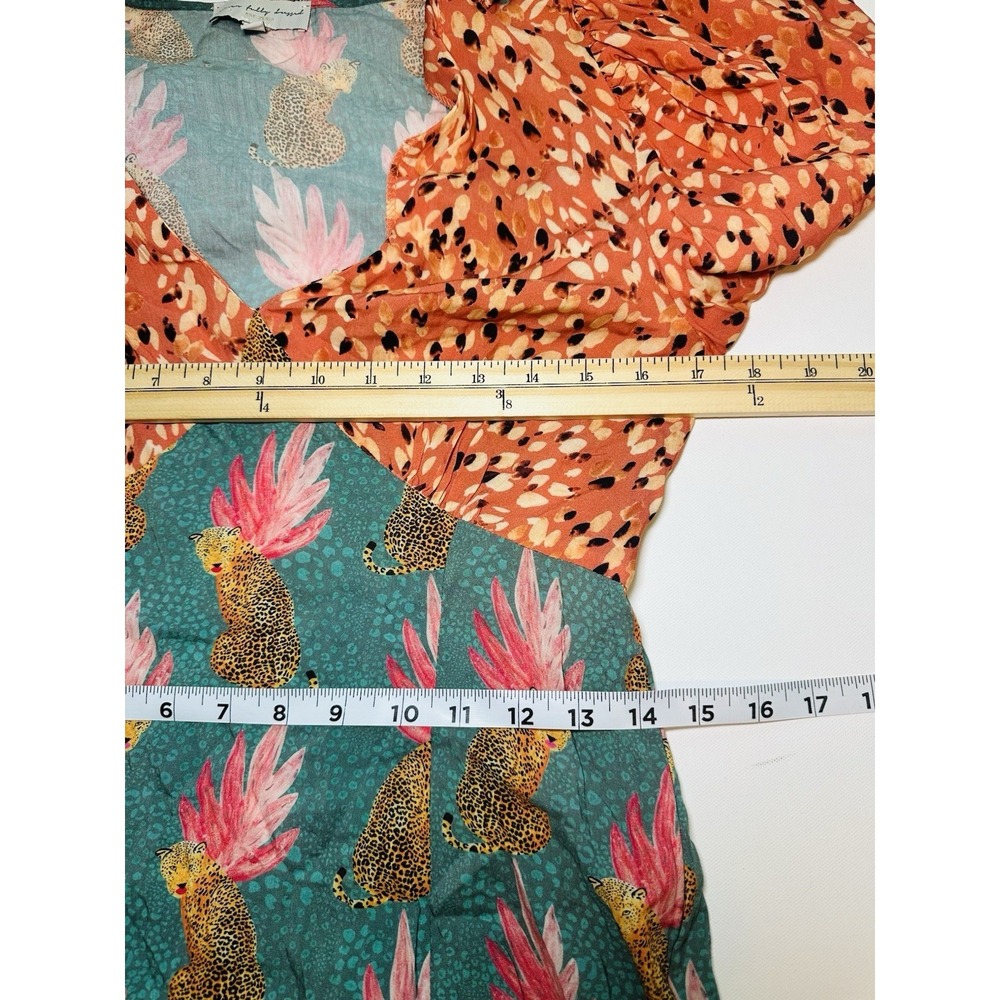 Never Fully Dressed Colorful Cheetah Long Sleeve Midi Modest Dress US 6 - Picture 14 of 16